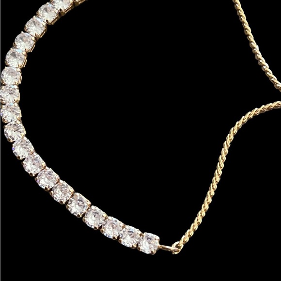 Gold Clear Stone Adjustable Bracelet - Picture 2 of 2